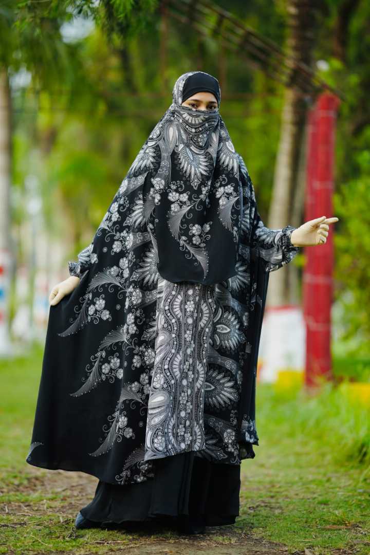 Luxury,Semi,Long,Khimar