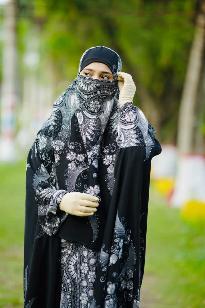 Luxury,Semi,Long,Khimar