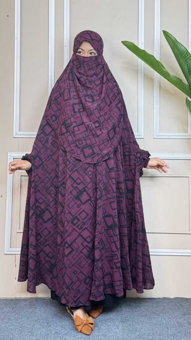 Luxury,Semi,Long,Khimar